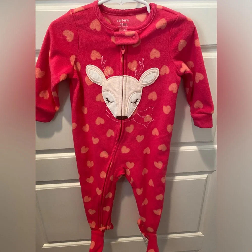 ❤️🩷Carter’s Deer Fleece Footie❤️🩷